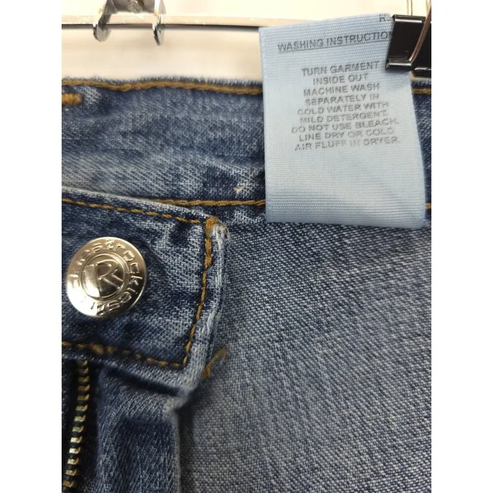 Rockies Denim Capri Bareback High Rise Front Pockets‎ Women 15 Blue Jeans Vtg